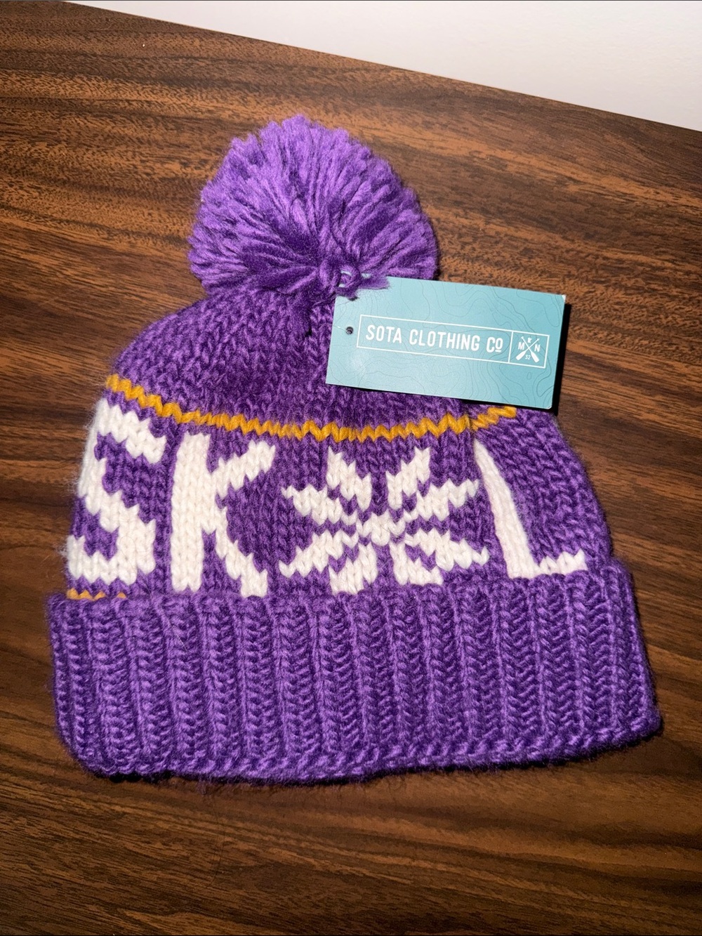 SKOL Purple Pom Beanie - Minnesota Vikings